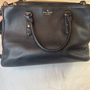 Kate Spade Black Pebbled Leather Tote